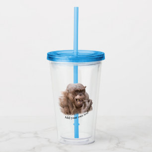 Jambo The Hairless Chimp (change to your own text) Acrylic Tumbler