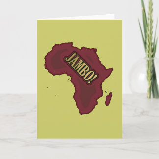 Jambo! The Swahili Word for Hello! Card