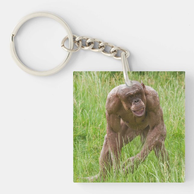 Jambo The Unique Hairless Chimp Key Ring (Front)