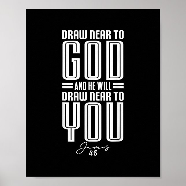 James48 Draw Near to God Christian Motivational Bi Poster (Front)