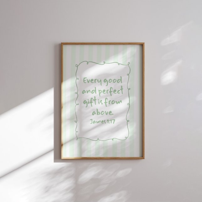 James 1:17 Bible Verse Poster Every Good Gift Wall (Creator Uploaded)