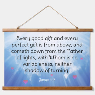 James 1:17 hanging tapestry