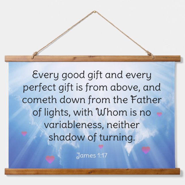 James 1:17 hanging tapestry (Front)