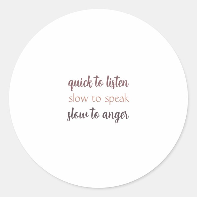 James 1:19, Sticker (Front)