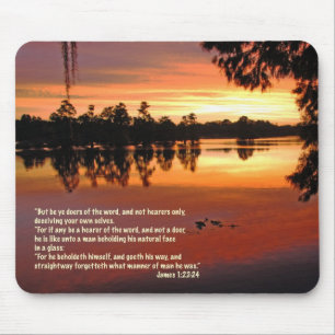 James 1:22-24 Scripture Mouse Pad