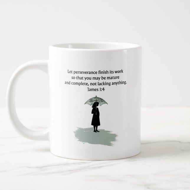 James 1:4 Bible Verse Christian Mug (Left)
