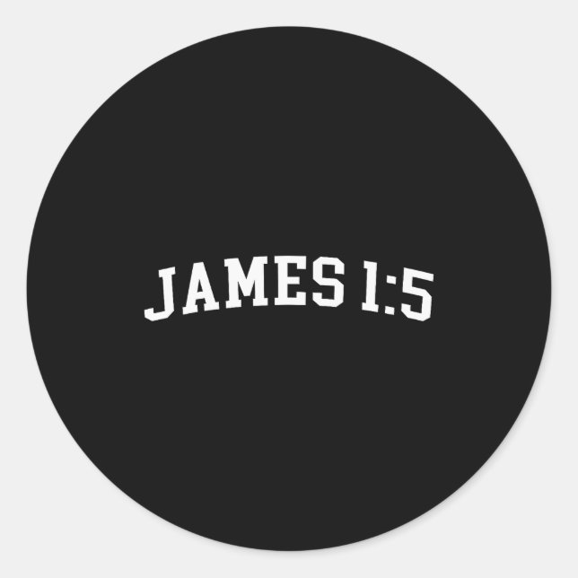 James 1 5  classic round sticker (Front)