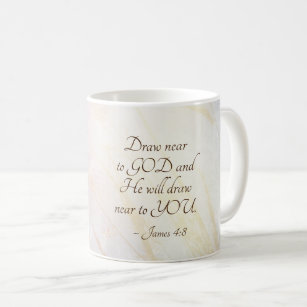 James 4:8 Draw Near to God Bible Verse Coffee Mug