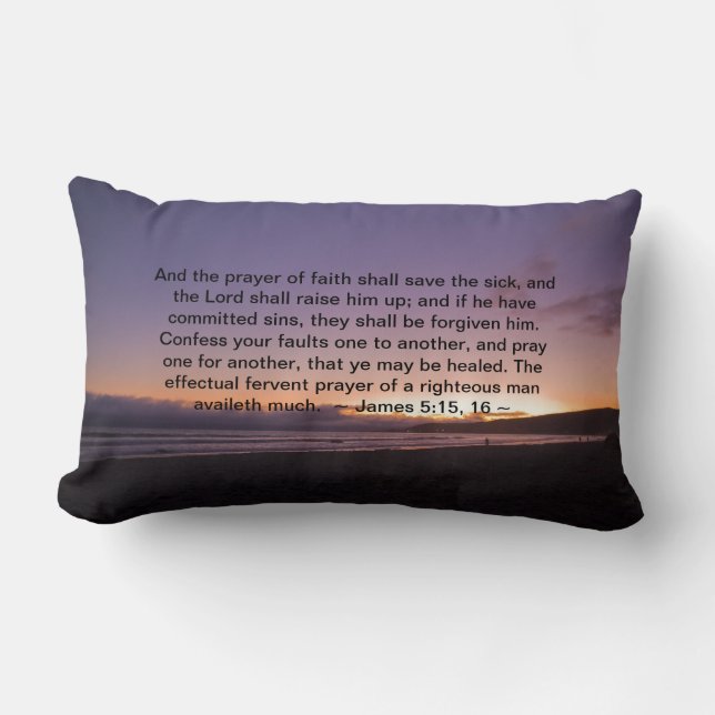 James 5:15- 16 lumbar cushion (Front)