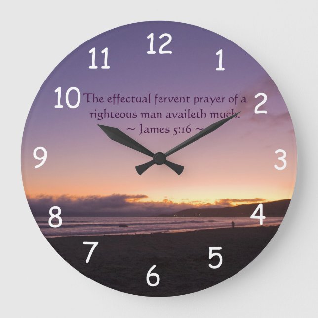 James 5:16 large clock (Front)