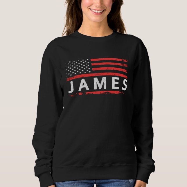 JAMES AMERICAN FLAG  FOR JAMES SWEATSHIRT (Front)