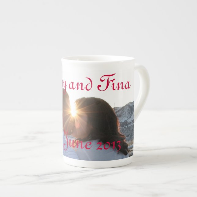 james and fina tedesco iii wedding bone china mug (Front Right)