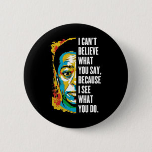 James Baldwin Graffiti Art Juneteenth Black Histor 6 Cm Round Badge
