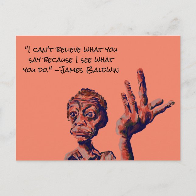 james baldwin quote postcard (Front)