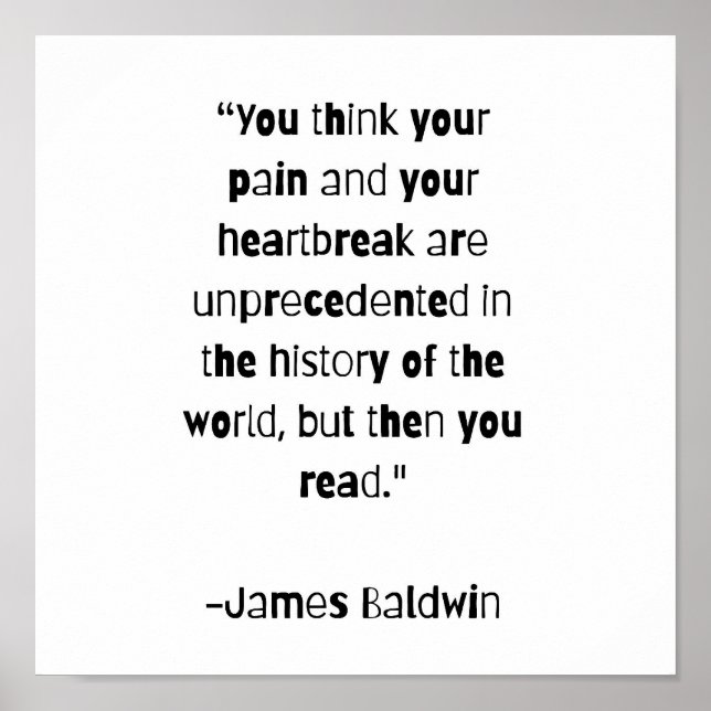 James Baldwin Quote Poster (Front)