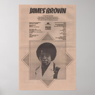 JAMES BROWN - 1973 original NME Clipping - On tour Poster