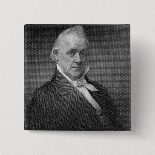 James Buchanan, engraved by Henry Bryan Hall (1800 15 Cm Square Badge (Front)