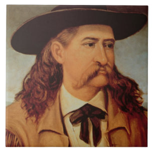 James Butler 'Wild Bill' Hickok (1837-76) 1874 (oi Ceramic Tile