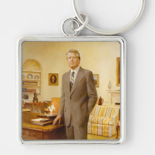 James Carter White House Presidential Portrait Key Ring