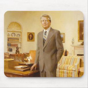 James Carter White House Presidential Portrait Mouse Pad
