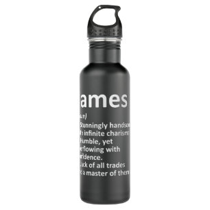 JAMES Definition Personalised Name Funny Birthday  710 Ml Water Bottle