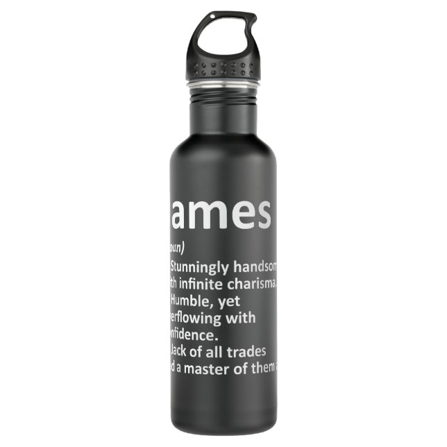 JAMES Definition Personalised Name Funny Birthday  710 Ml Water Bottle (Front)