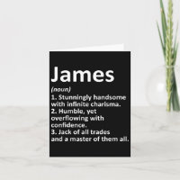 James Definition Personalised Name Funny Birthday