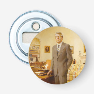 James Earl Carter Painted US President Portrait Bottle Opener
