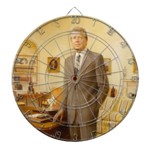 James Earl Carter Painted US President Portrait  Dartboard