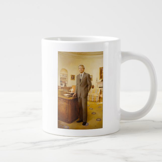 James Earl Carter Painted US President Portrait  Large Coffee Mug (Right)