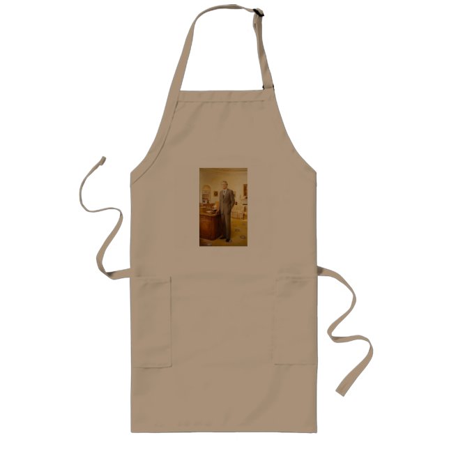 James Earl Carter Painted US President Portrait  Long Apron (Front)