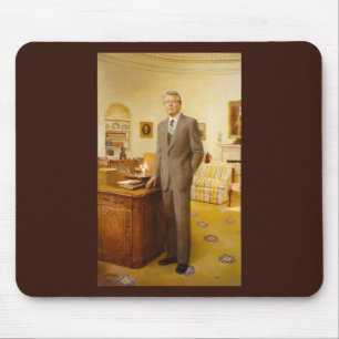James Earl Carter Painted US President Portrait  Mouse Pad