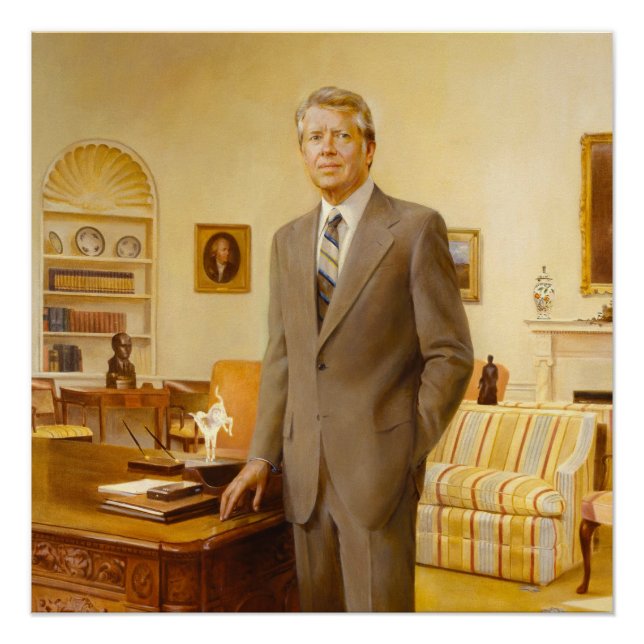 James Earl Carter Painted US President Portrait  Poster (Front)