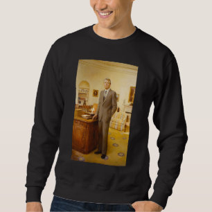 James Earl Carter Painted US President Portrait  Sweatshirt