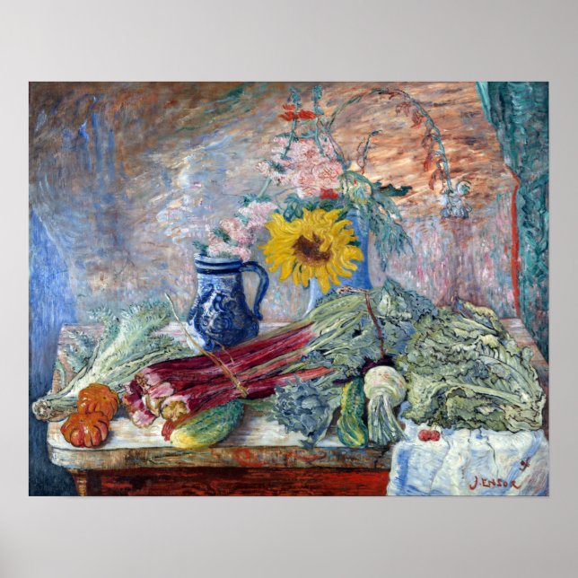 James Ensor Flowers and Vegetables Poster (Front)