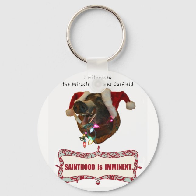 James Garfield:Patron Saint of Accidental Miracles Key Ring (Front)