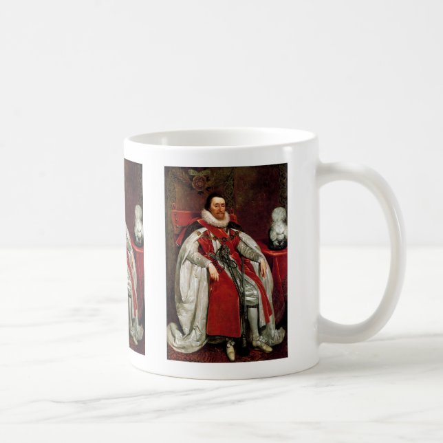 James I by Daniel Mytens Coffee Mug (Right)
