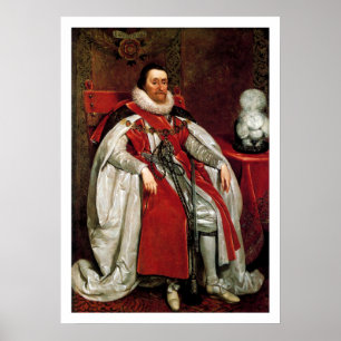 James I by Daniel Mytens Poster