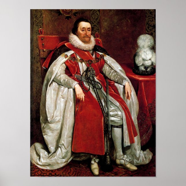 James I by Daniel Mytens Poster (Front)