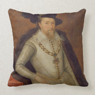James I of England, and VI of Scotland Cushion