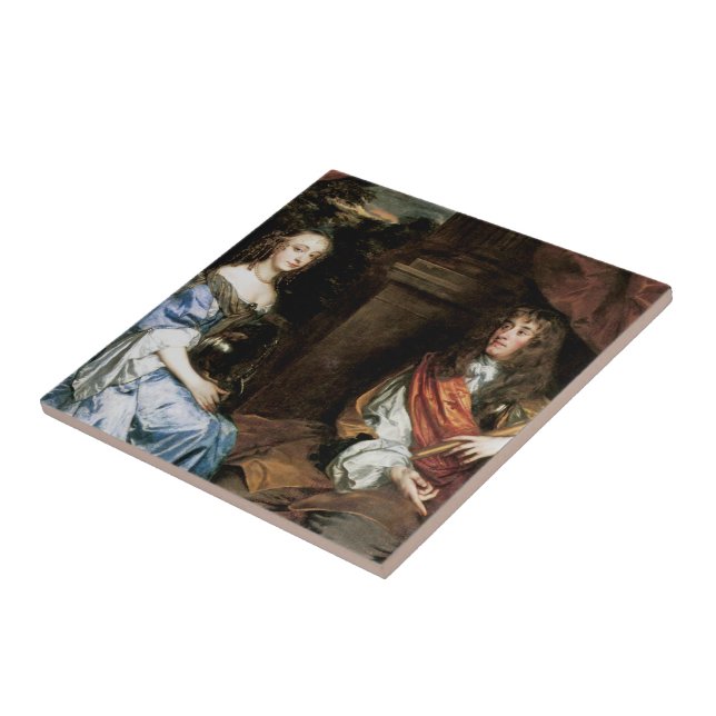James II and Anne Hyde by Sir Peter Lely Ceramic Tile (Side)