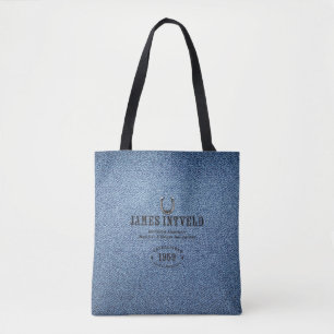 James Intveld Blue Denim Tote Bag