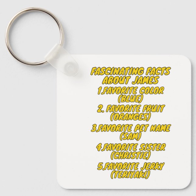 James is Awesome Key Ring (Front)