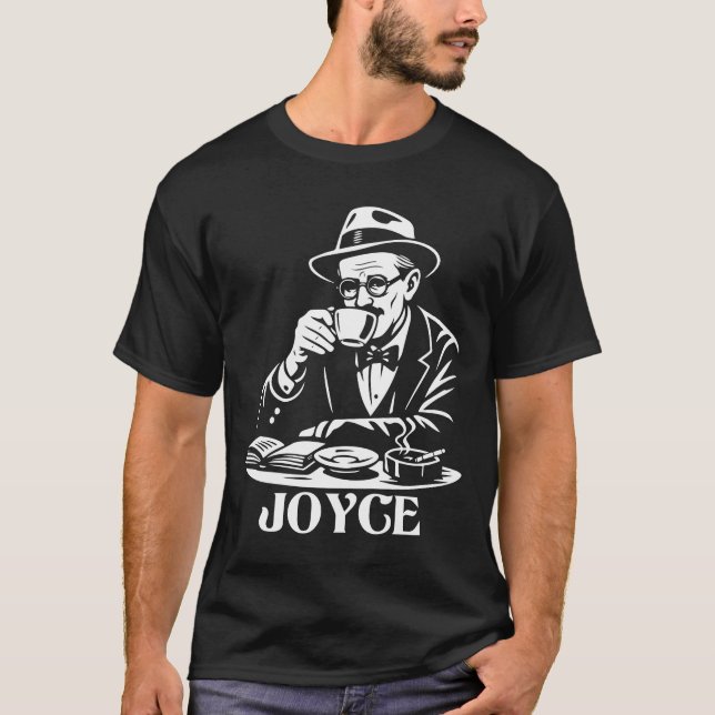 James Joyce Café Retro Reader T-Shirt (Front)