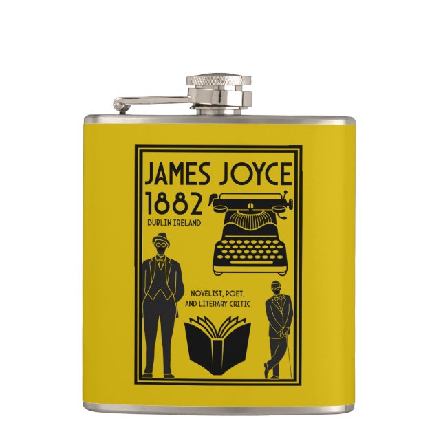 James Joyce Dublin Ireland Hip Flask (Front)