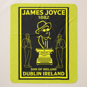 James Joyce Dublin Ireland Sherpa Blanket