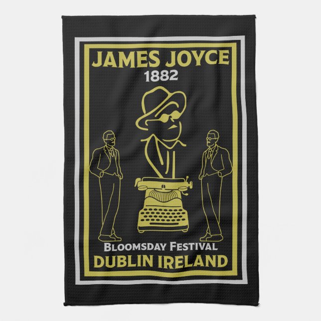 James Joyce Dublin Ireland Tea Towel (Vertical)