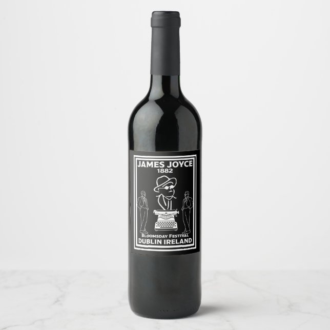 James Joyce Dublin Ireland Wine Label (Front)