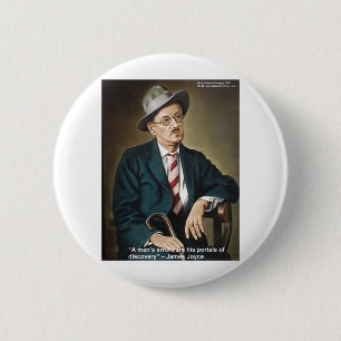 James Joyce "Errors/Portals" Quote Gifts & Cards 6 Cm Round Badge