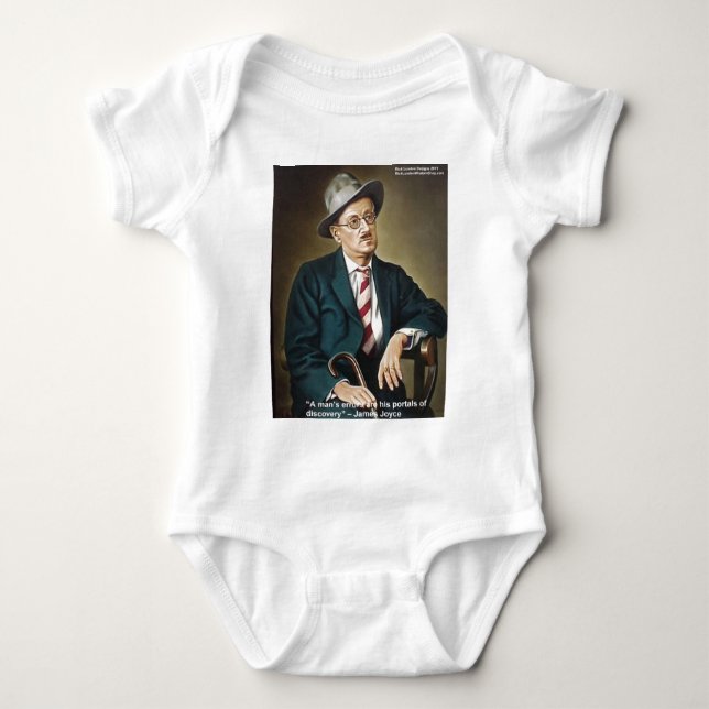 James Joyce "Errors/Portals" Quote Gifts & Cards Baby Bodysuit (Front)
